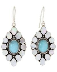 Samuel B. - 6.00 Ct. Tw. Larimar & Pearl Earrings - Lyst