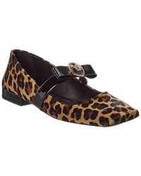 Versace - Ribbon Haircalf & Patent Ballerina Flat - Lyst
