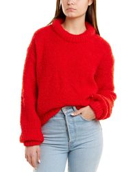Something Navy Roll Neck Wool & Mohair-blend Jumper - Red