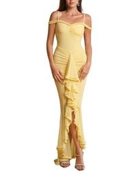 Amanda Royal - Off-The-Shoulder Maxi Dress - Lyst