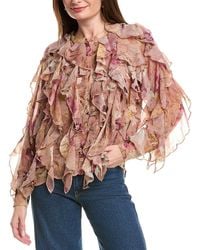 Fate - Chiffon Cascading Ruffle Shirt - Lyst