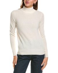 InCashmere - Basic Mock Neck 100% Cashmere Sweater - Lyst