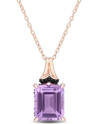 Rina Limor - 6.14 Ct. Tw. Sapphire & Rose De France Pendant - Lyst