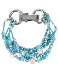 Saachi - Beaded Layered Pearl Bracelet - Lyst
