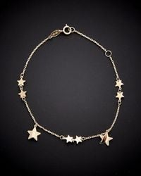 Italian Gold - 14k Star Charm Ankle Bracelet - Lyst