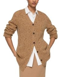 Lafayette 148 New York - Cable Donegal Button Front 100% Cashmere Cardigan - Lyst