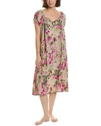 Hue - Shirred Lounge Midi Sleepshirt - Lyst