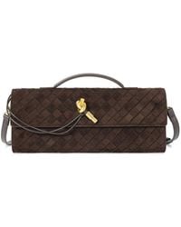 Tiffany & Fred Paris - Woven Suede & Leather Shoulder Bag - Lyst