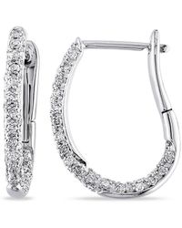 Rina Limor - 10k 0.49 Ct. Tw. Diamond Clip-on Hoops - Lyst