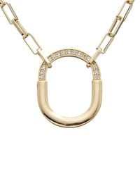 Juvell - 18K Plated Cz Link Necklace - Lyst