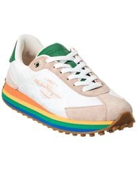Ferragamo - Ferragamo Iggy Nylon & Suede Sneaker - Lyst