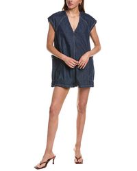 Free People - Free Fall Denim Romper - Lyst