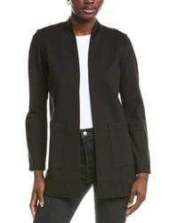 Eileen Fisher - Petite High Collar Long Jacket - Lyst