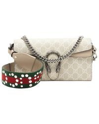 Gucci - Beige GG Supreme Canvas Web Dionysus E/w Small Flap Bag (authentic Pre- Loved) - Lyst