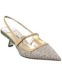 Jimmy Choo - Didi 45 Glitter & Leather Slingback Pump - Lyst