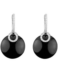 Gemstones - 14k Diamond .16 Ct. & Onyx Drop Earrings - Lyst