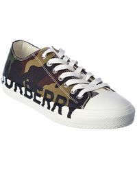 Burberry Embroidered Canvas Sneakers for Men | Lyst