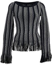Alaïa - Alaïa Fringed Sweater, Size Fr 36 (authentic Pre-loved) - Lyst
