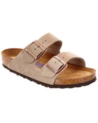 Birkenstock - Arizona Soft Footbed Suede Leather Sandal - Lyst