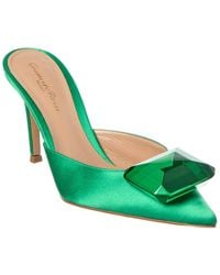Gianvito Rossi - Jaipur Satin & Leather Mule - Lyst