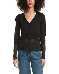 3.1 Phillip Lim - V-Neck Double Layer Cardigan - Lyst