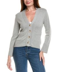 Hannah Rose - Cinched Waist Button Cashmere-Blend Cardigan - Lyst