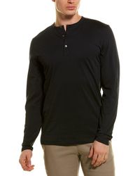 Theory Cotton Core Henley Tee in White 