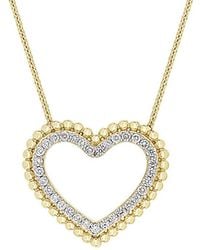 Diamond Select Cuts - 14K 0.50 Ct. Tw. Diamond Open Heart Necklace - Lyst