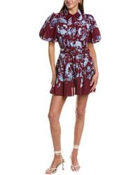 Hemant & Nandita - Collared Linen-Blend Mini Shirtdress - Lyst