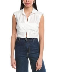 Jonathan Simkhai - Emie Cropped Box Sleeve Top - Lyst
