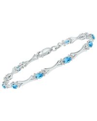 Gemstones - 1.86 Ct. Tw. Diamond & Topaz Bracelet - Lyst