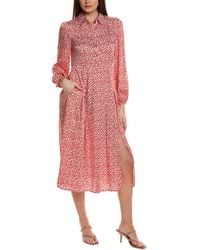 Boden - Pleated Skirt Midi Shirt Dress - Lyst