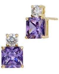 Savvy Cie - 18K Plated Cz Studs - Lyst