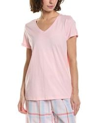 Hue - Solid V-Neck Pajama T-Shirt - Lyst