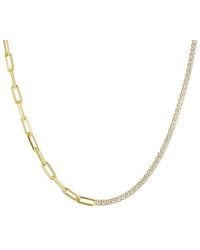 Glaze Jewelry - 14k Over Silver Cz Choker Necklace - Lyst