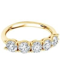 Lab Grown Diamonds - 14K 2.00 Ct. Tw. Lab-Grown Diamond 5 Stone Band Ring - Lyst