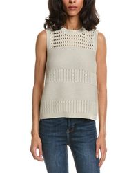 Forte - Stonewash Textured Tank Sweater - Lyst