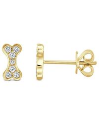 Sabrina Designs - 14K 0.14 Ct. Tw. Diamond Dog Bone Earrings - Lyst