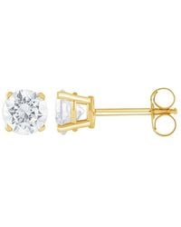 Lab Grown Diamonds - 14K 1.00 Ct. Tw. Lab-Grown Diamond 4 Prong Stud Earring - Lyst
