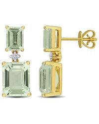 Rina Limor - 10k 8.49 Ct. Tw. Diamond & Green Quartz Earrings - Lyst