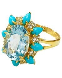 Kai Fine Jewelry - 14K 9.30 Ct. Tw. Topaz Aquamarine Cocktail Ring - Lyst