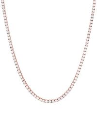 Forever Creations Signature - Forever Creations 14K Rose 8.00 Ct. Tw. Lab Grown Diamond Tennis Necklace - Lyst