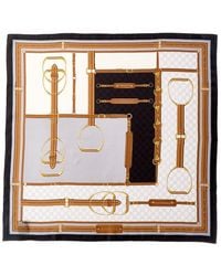 Gucci - Horsebit & Gg Print Silk Scarf - Lyst