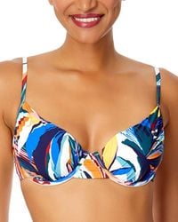 Anne Cole - Shirred Underwire Top - Lyst