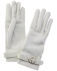 Gianvito Rossi - Clash Silk-Lined Leather Gloves - Lyst