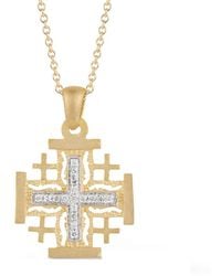 Reiss - 14k 0.09 Ct. Tw. Diamond Pendant Necklace - Lyst