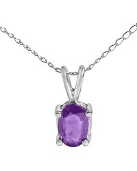 Haus of Brilliance - Colorful Gemstones 14K 0.55 Ct. Tw. Amethyst Pendant Necklace - Lyst