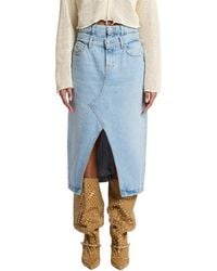 7 For All Mankind - Double Waisted Skirt - Lyst