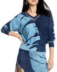 NIC+ZOE - Petite Twilight Front Easy V-Neck Sweater - Lyst