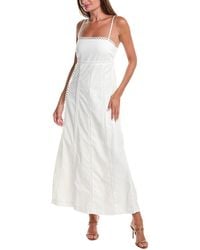 Gracia - Crochet Trim Linen-Blend Maxi Dress - Lyst